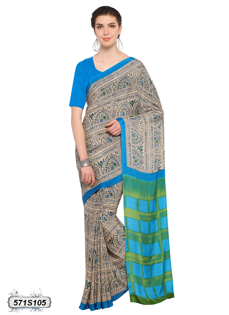 Green, Blue Crepe Sarees Get Extra 10% Discount on All Prepaid Transaction