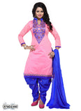 Pink Blue Pure Cotton Salwar