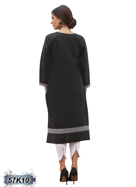 New Black Office Stitched Kurtis