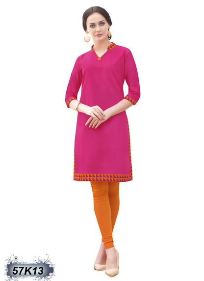 New Dark Pink Office Kurtis