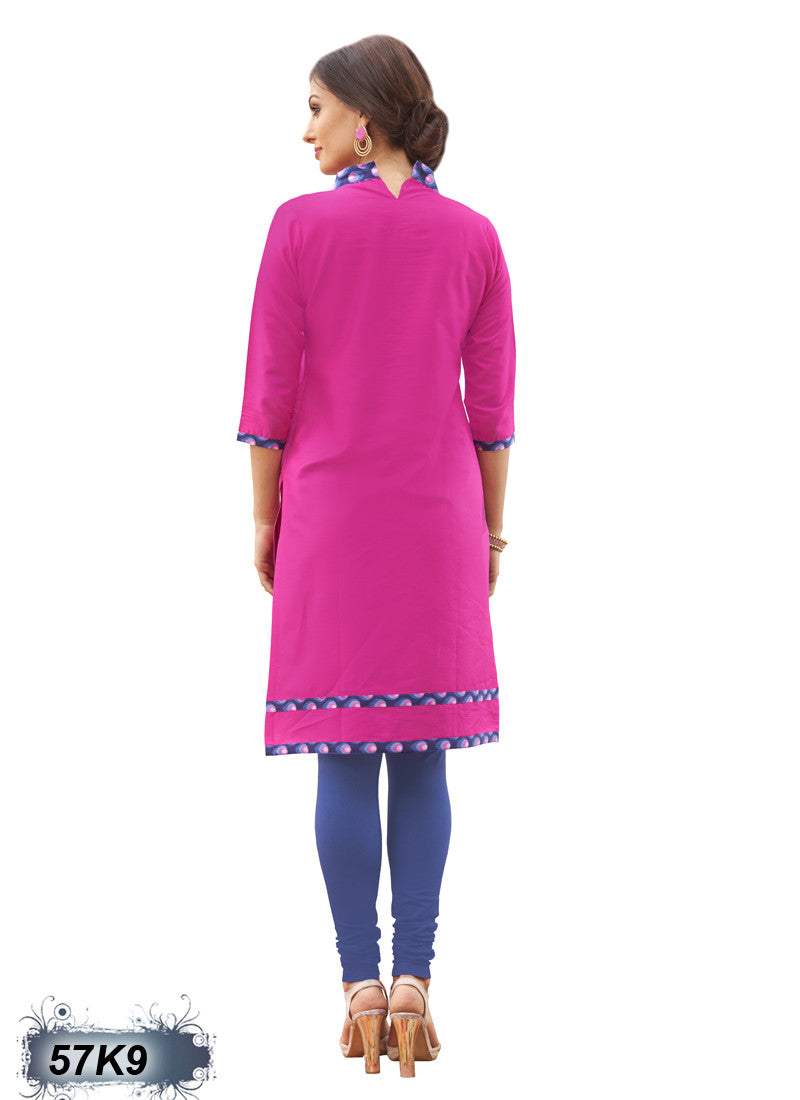 New Dark Pink Office Kurtis