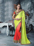 Red Green Georgette Sarees