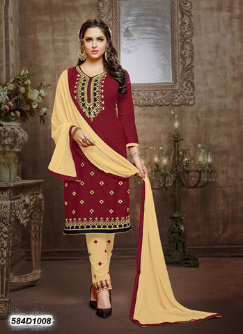 Maroon,Beige Pure Cotton Salwar Get Extra 10% Discount on All Prepaid Transaction