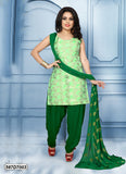 Green Silk Jacquard Salwar