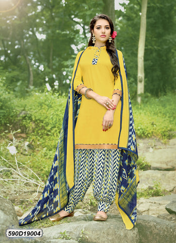 Yellow Pure Cotton Salwar