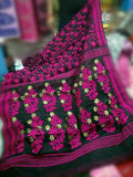 Black Pink Dhakai Jamdani Sarees