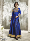 Blue Taffeta Silk Salwar