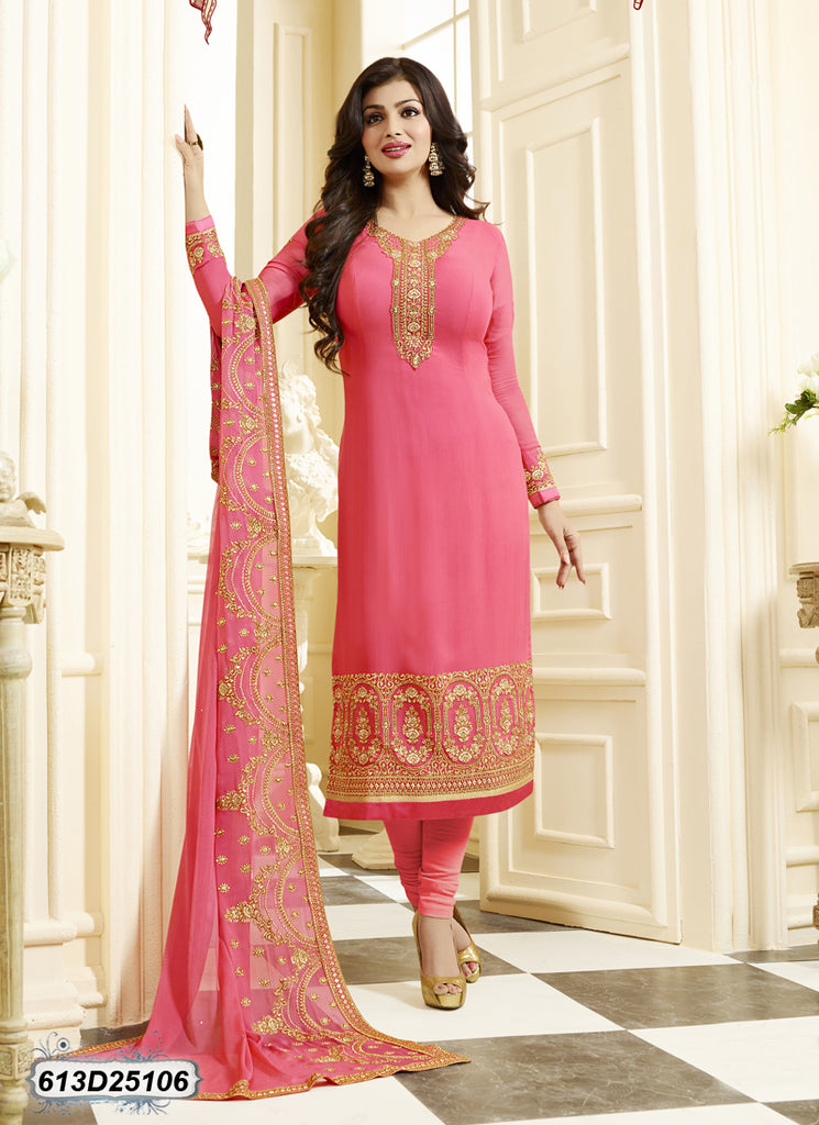 Peach Georgette Salwar