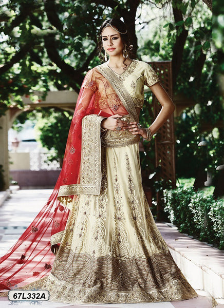 Maroon gold raw silk Indian wedding wear lehenga choli 407