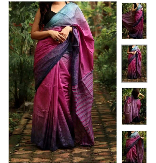 Ikkat Pure Cotton Handloom Sarees