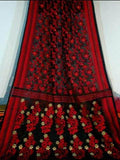 Black Red Dhakai Jamdani Sarees