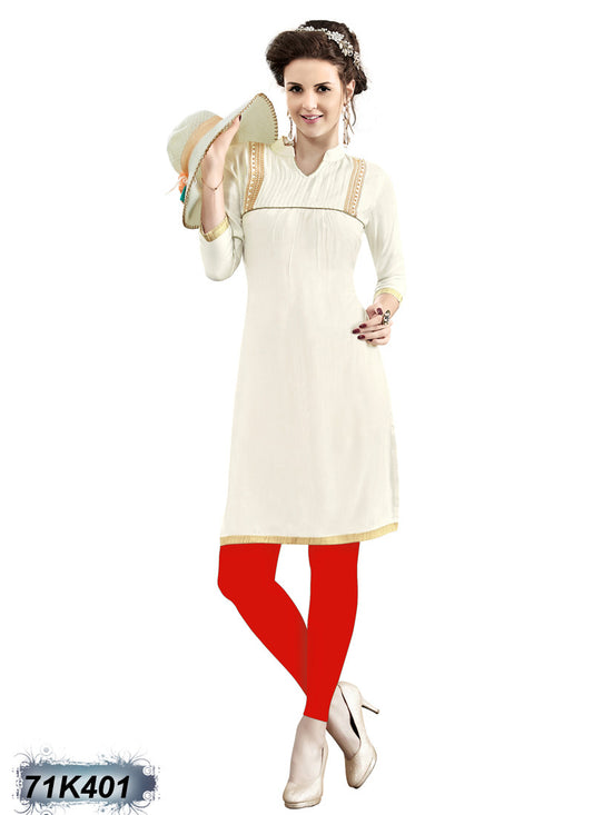 New Offwhite  Rayon Stitched Kurtis