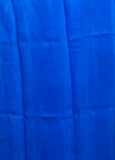 Blue Block Printed Pure Silk Mark Certified Bishnupuri Silk Sarees