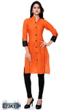 Orange Pure Cotton Kurtis