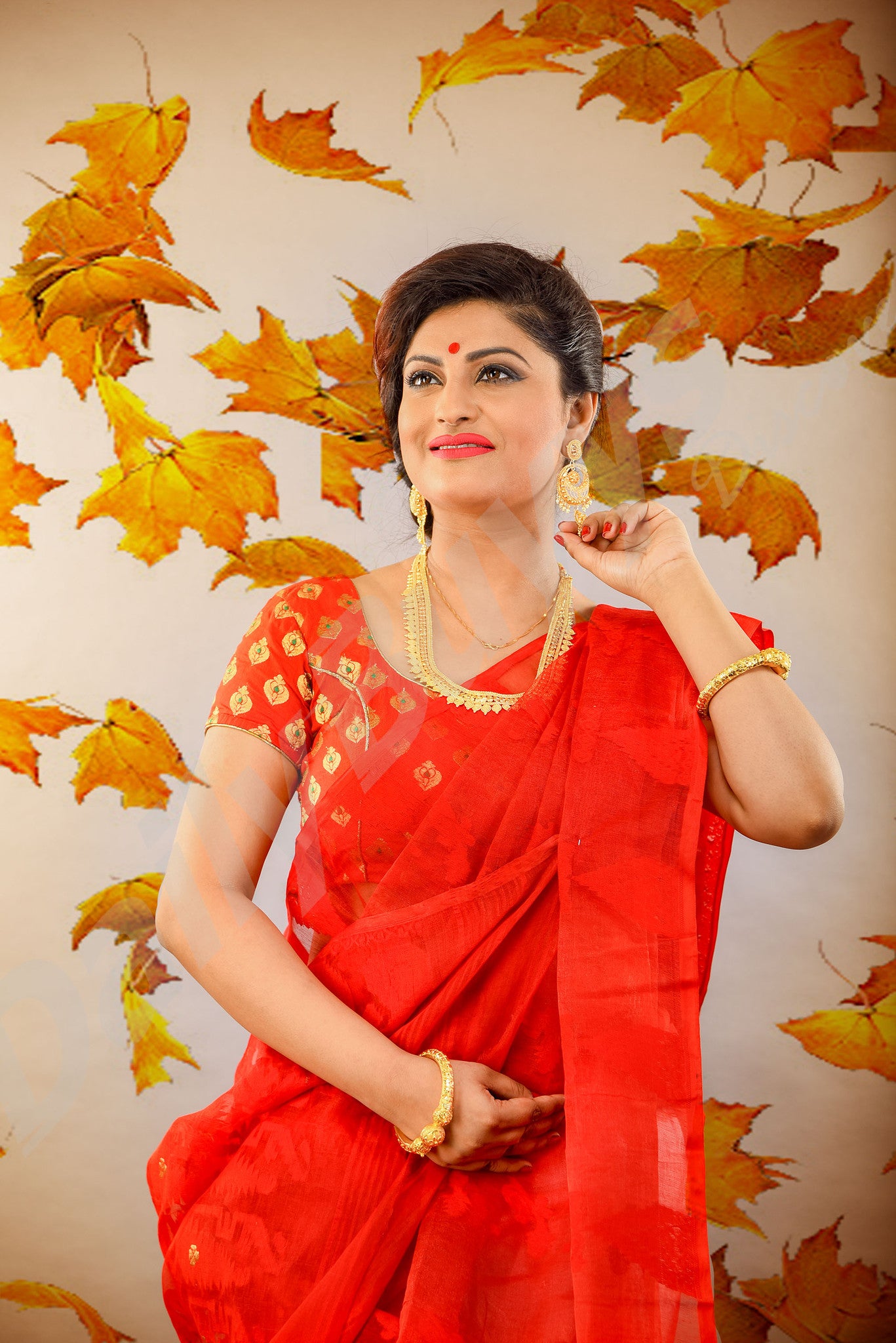 Red Dhakai Jamdani Sarees