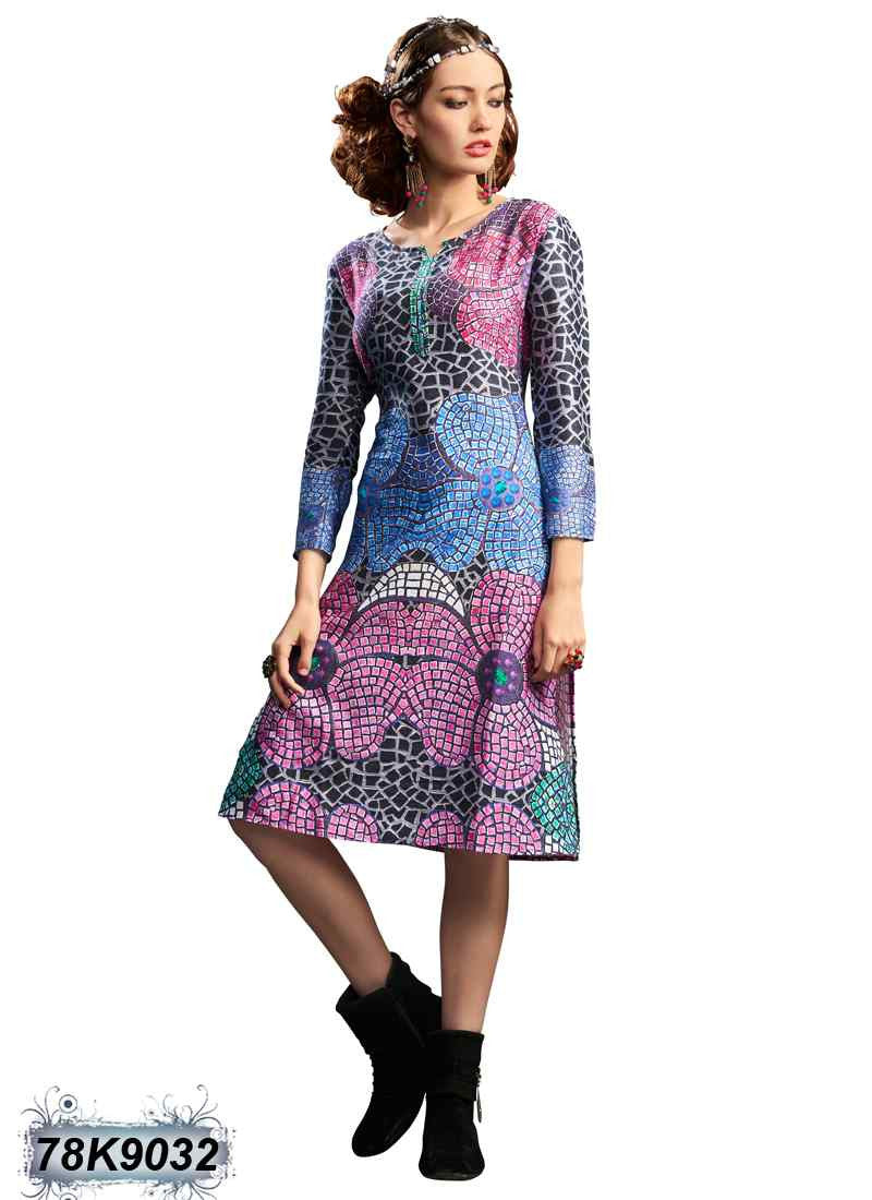 Multi Rayon Pure Cotton Kurtis