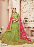 Pink Green Designer Lehenga Choli