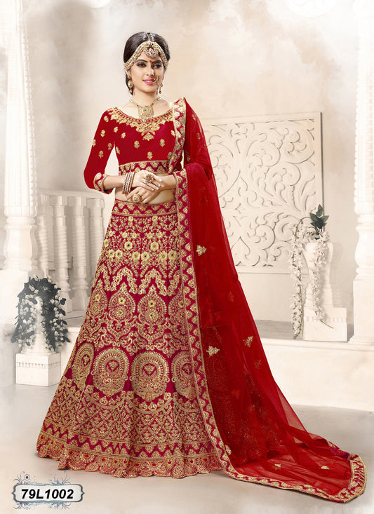 Red Designer Lehenga Choli