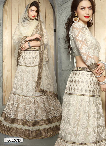 Net Wedding Wear Aspora Women's White Designer Embroidered heavy Lehenga  Choli at Rs 4400 in Surat