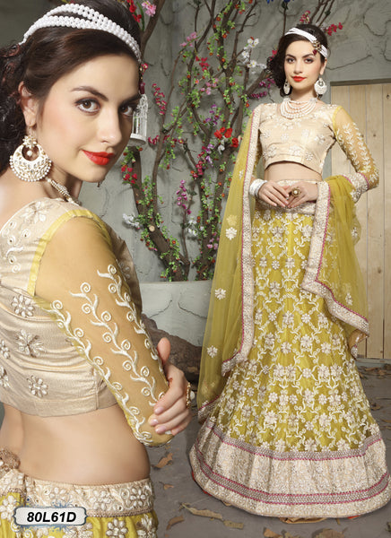 Golden,Yellow Designer Lehenga Choli