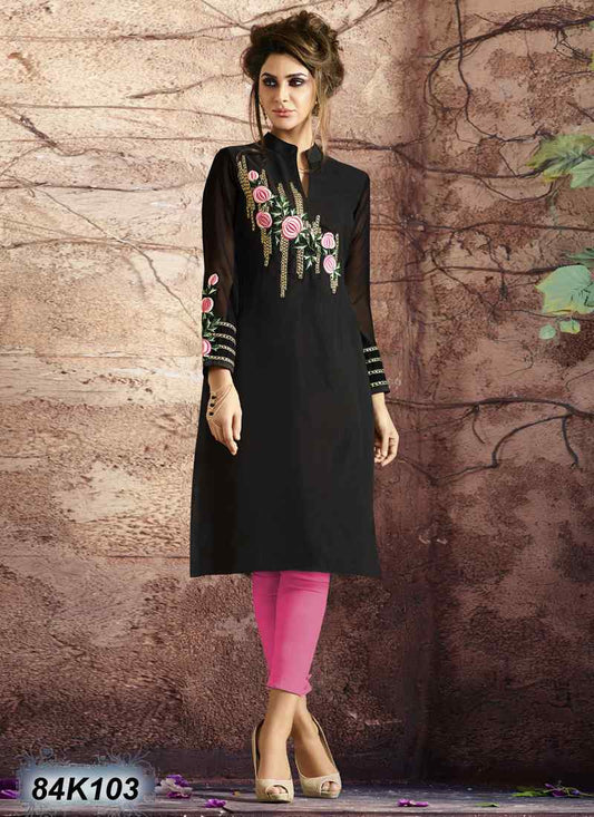 Black Georgette kurtis - Dailybuyys