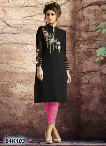 Black Georgette kurtis