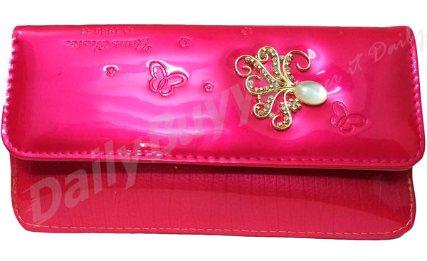 Pink and Black Colour Printed Ladies Purse Bag Stock Image - Image of pink,  leather: 154687251