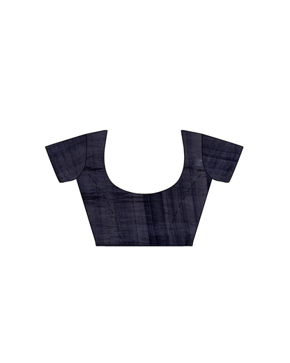 Blue Green Block Printed Pure Silk Mark Certified Bishnupuri Silk Sarees - Dailybuyys