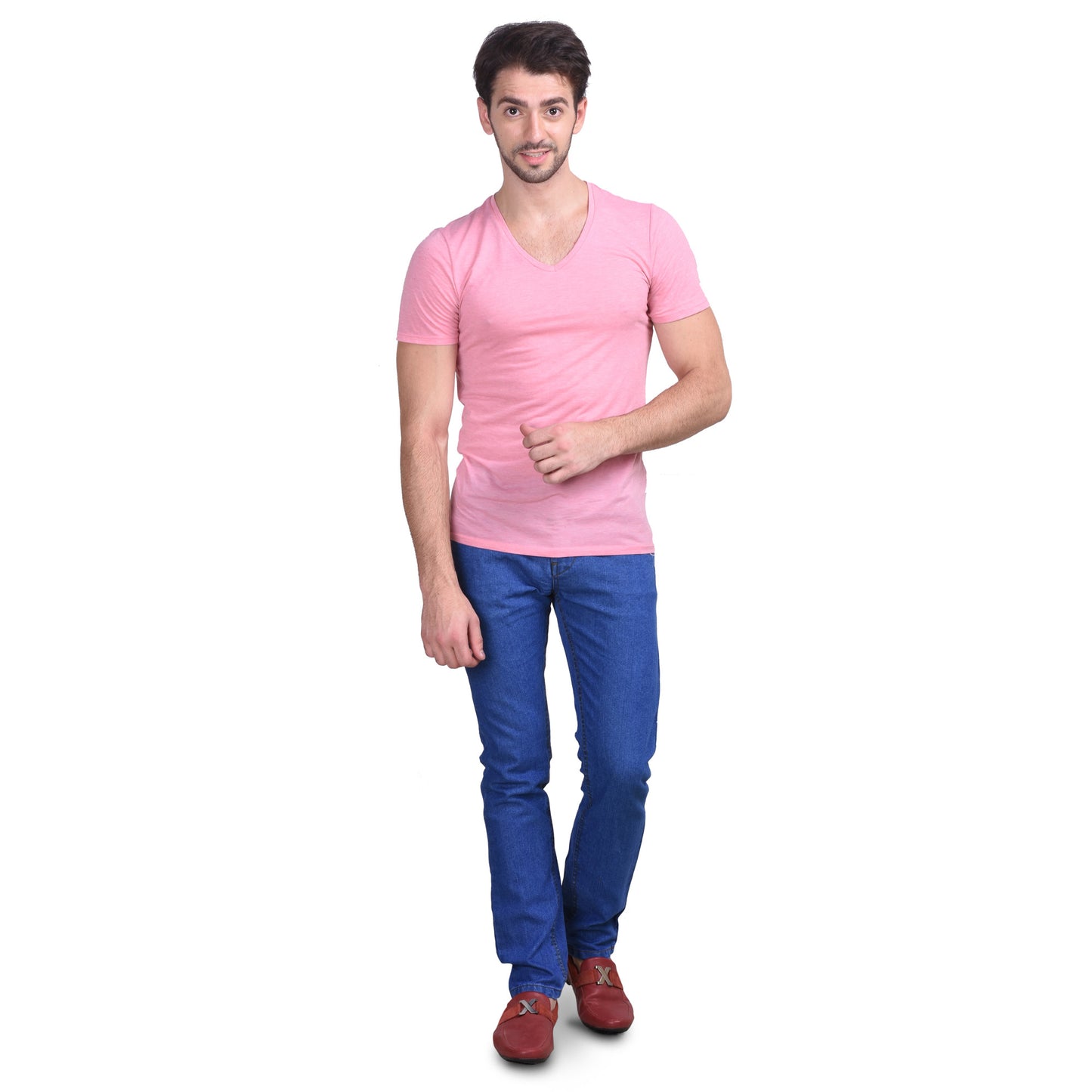 Men's Non-Stretchable Light Blue Jeans