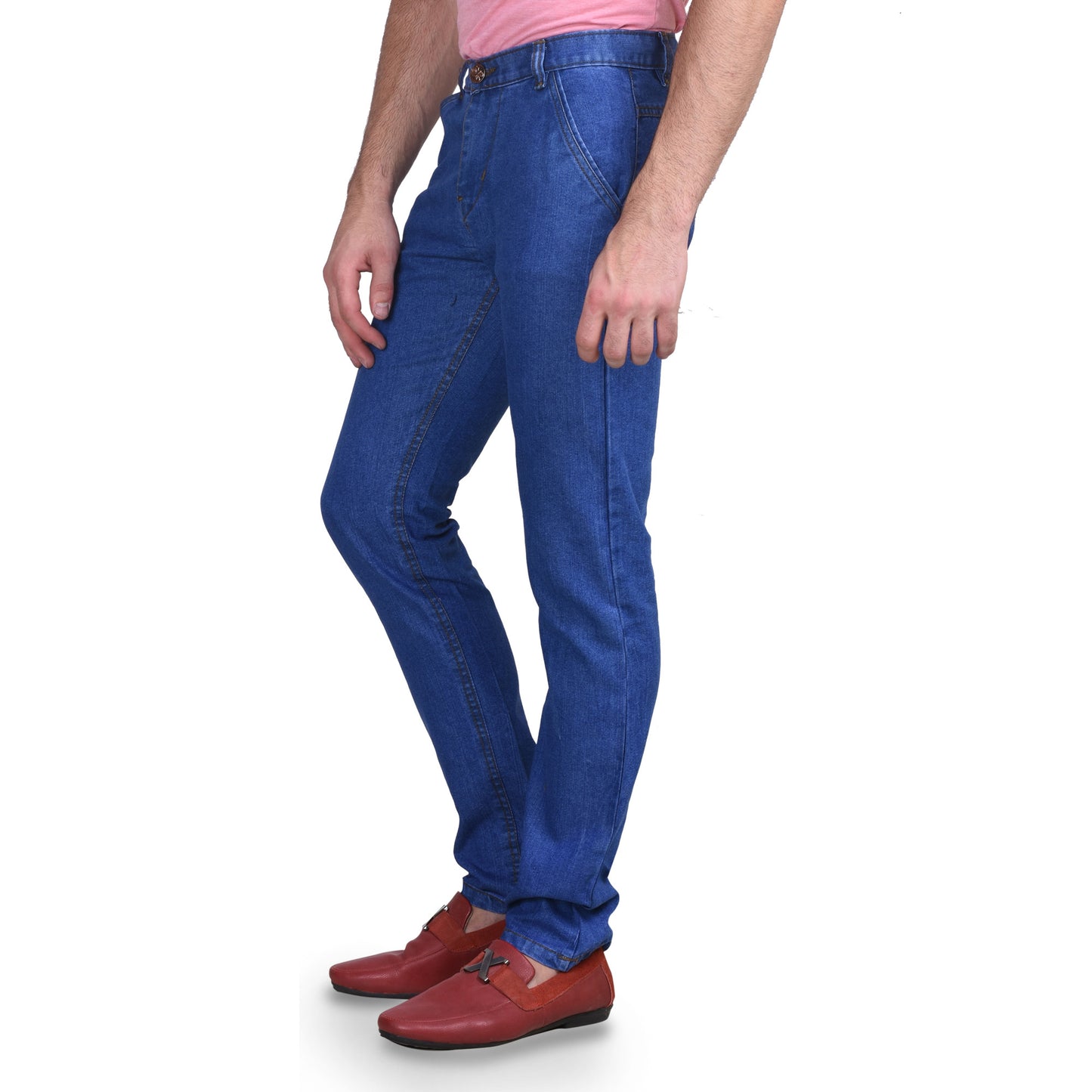 Men's Non-Stretchable Light Blue Jeans