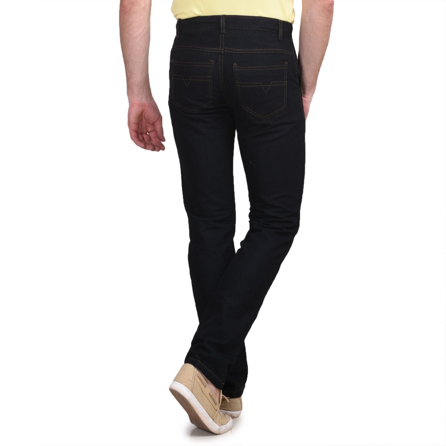 Men's Non-Stretchable Black Jeans