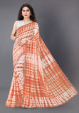 Orange Mirror Border Tie-dyed Designer Georgette sarees