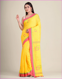 Yellow Cotton Handloom Sarees (Add to Cart Get 15% Extra Discount