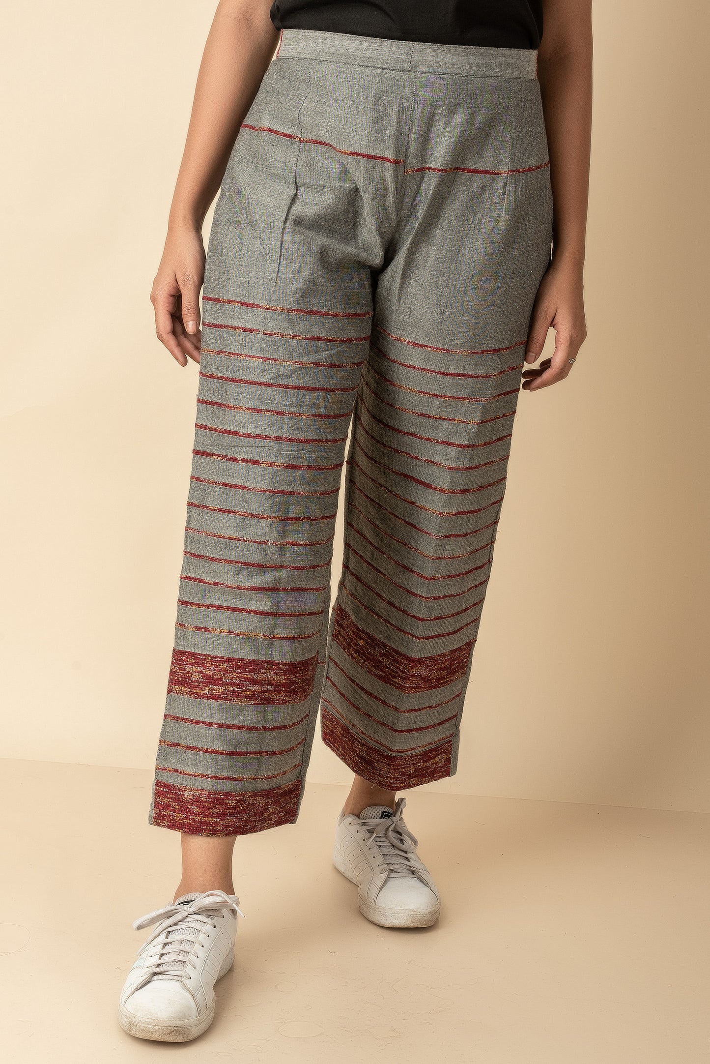 Grey Cotton Khesh Indo Western  wear pant