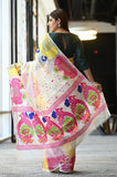Multicolor Handwoven Dhakai Jamdani Saree Get Extra 10% Discount on All Prepaid Transaction