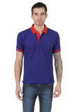 Solid Men's Blue Polo Neck T-Shirts