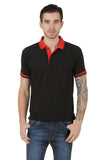 Solid Men's Black Polo Neck T-Shirts
