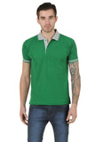 Solid Men's Green Polo Neck T-Shirts