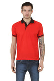 Solid Men's Red Polo Neck T-Shirts