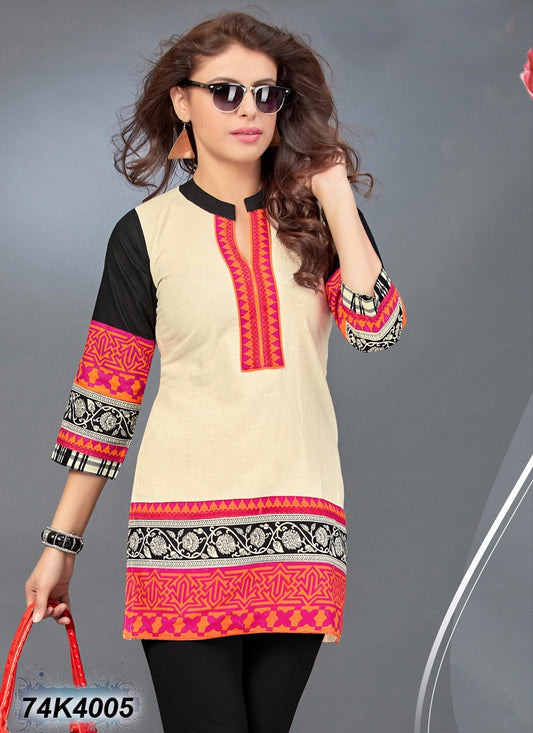 Off White Khadi Pure Cotton Kurtis - Dailybuyys
