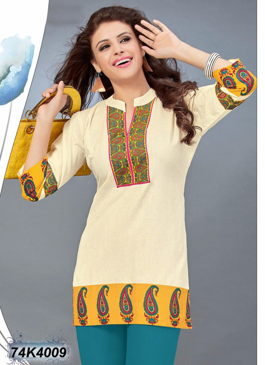 Off White Khadi Pure Cotton Kurtis