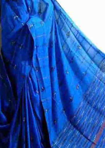 Blue Khadi Khesh Sarees - Dailybuyys