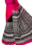 Pink & Black Pure Silk Mark Certified Murshidabad Silk Sarees