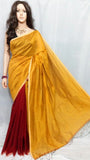 Yellow & Red Pure Cotton Silk Sarees