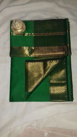 Green Maheshwari Silk Sarees