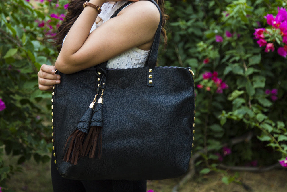 Black Bag In Bag Totes - Dailybuyys