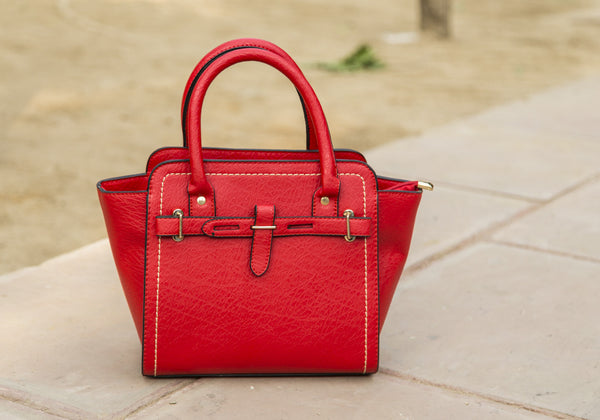Red V Shaped Handheld Hand Bags