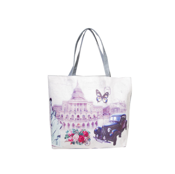 SOL-Butterfly Printed Pure Cotton Totes