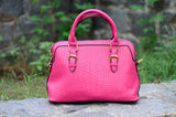Pink	Metallic Crock Handheld Hand Bags
