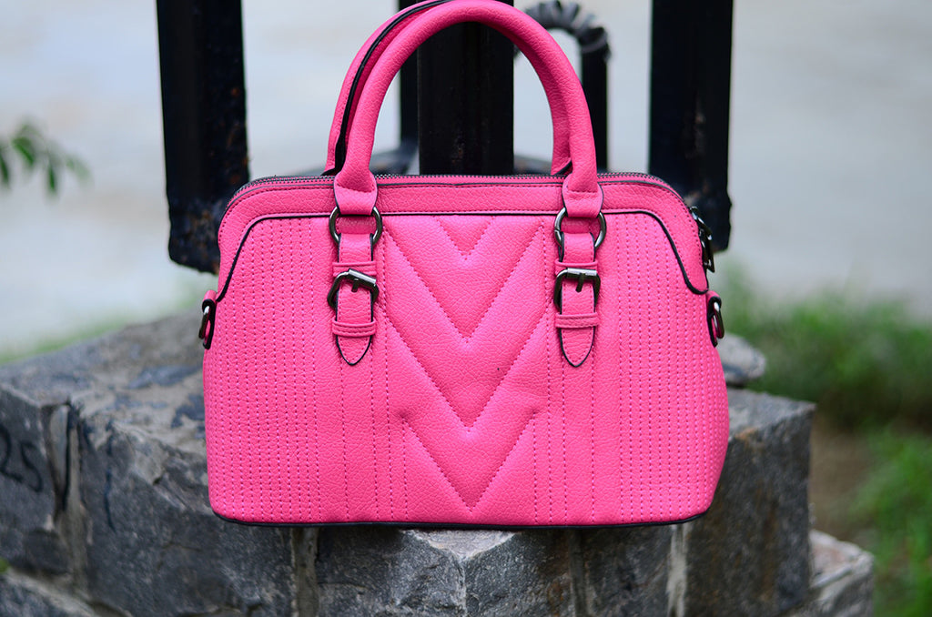 Pink M Design Handheld Hand Bags
